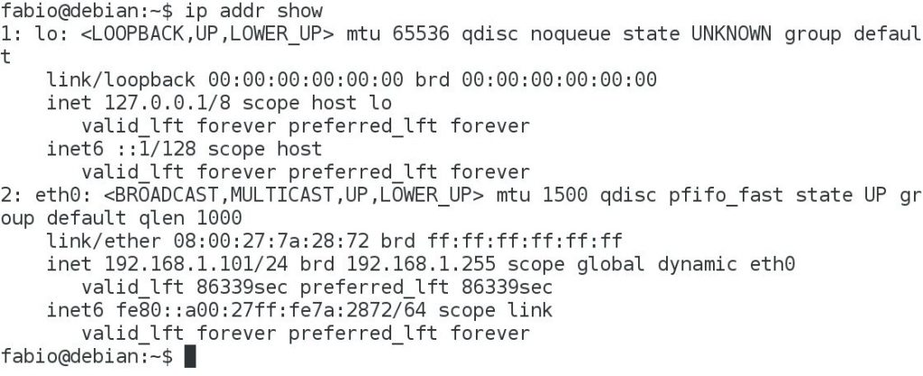 Endereço IP Linux ip addr show