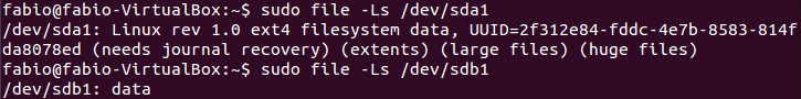 Descobrir tipo de partição no Linux com comando file