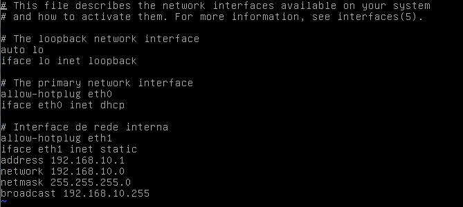 Configurar interface de rede no Linux