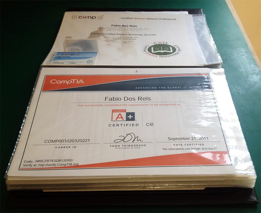 Certificações Fábio dos Reis