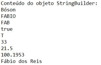 Método append da classe StringBuilder em Java