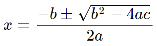 Fórmula da equação do segundo grau