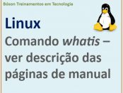 Comando whatis no Linux - ver descrição das páginas de manual