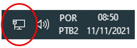 Ícone de rede no windows 10