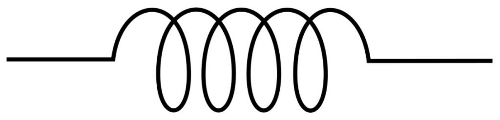 Símbolo de um indutor - bobina