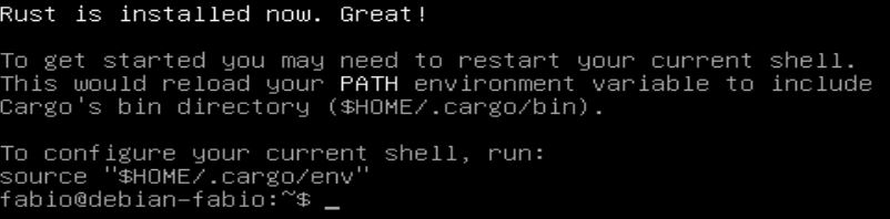 Instalação do Rust no Linux - Gerenciador de pacotes Cargo