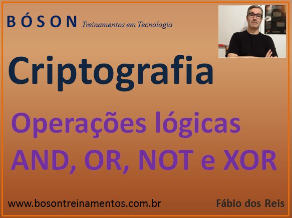 Operações lógicas criptográficas AND, OR, NOT e XOR