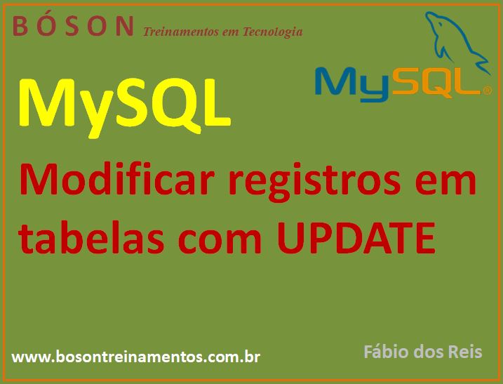 modificar registros em tabelas com update em mysql