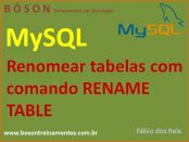 Renomear tabelas em MySQL com rename table