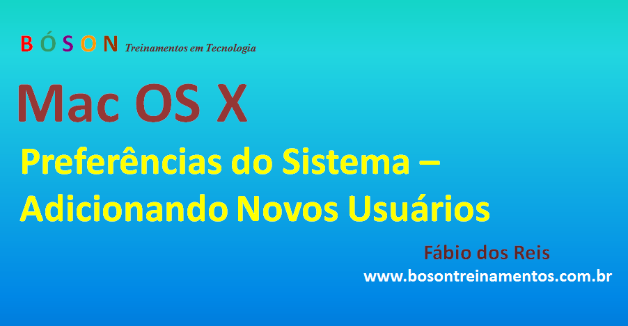 Adicionar usuários via Interface gráfica no Mac OS X