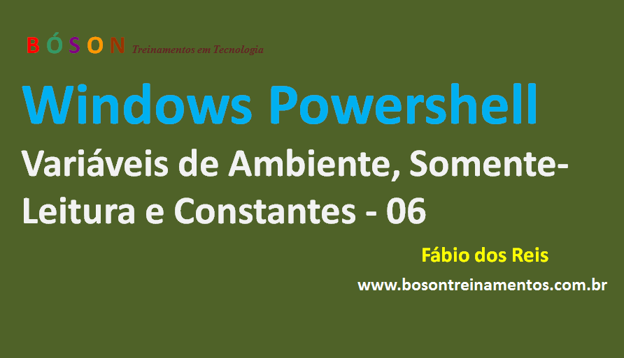 Windows PowerShell Variáveis e Constantes