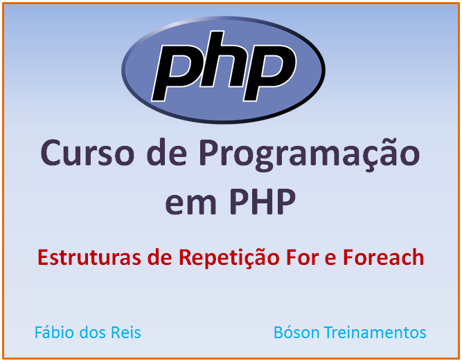Curso de PHP com MySQL - Laços For e Foreach