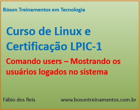 Comando users - Mostrando usuários logados no Linux