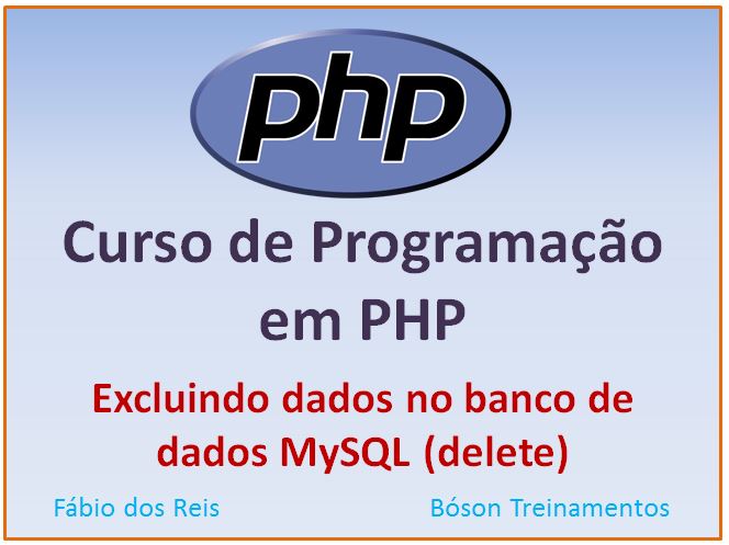 Excluir dados de um banco de dados MySQL com PHP