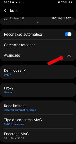 Configurações avançadas de rede no Android