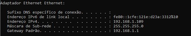 Endereço IP no Windows via prompt de comandos