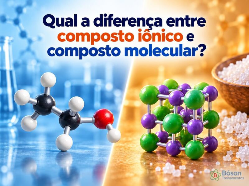 Diferença entre composto iônico e composto molecular em química